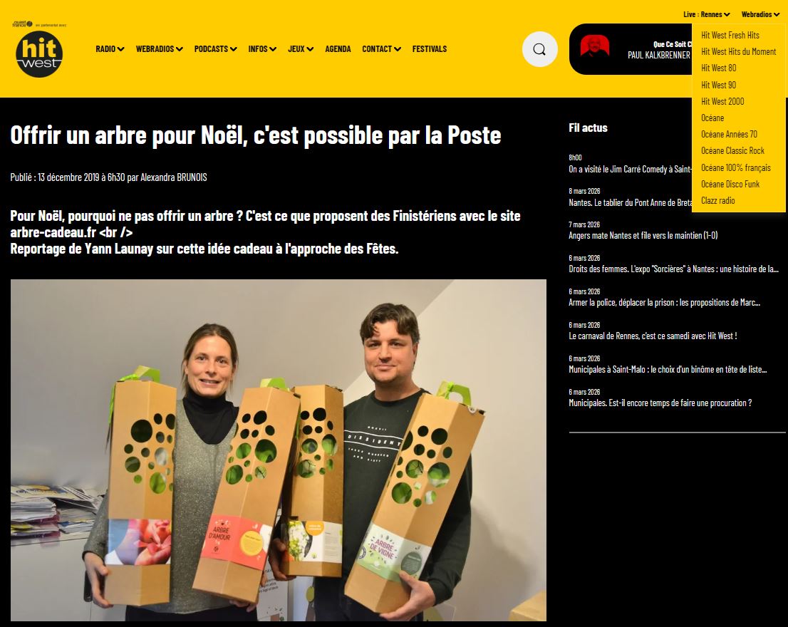 Offrir un arbre pour Noël, c'est possible par la Poste